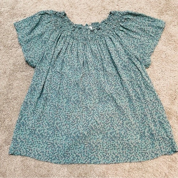 The nines by HATCH Mini Ditsy Green Floral Maternity Top XL - Picture 3 of 11